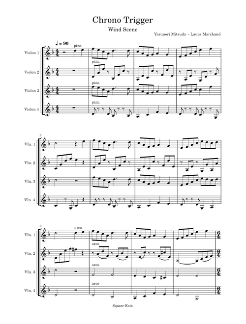 Chrono Trigger - Wind Scene – Yasunori Mitsuda Chrono Trigger - Wind Scene – Violin Quartet