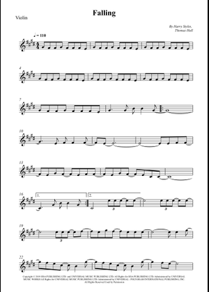 Falling – Harry Styles arr. Matúš Hrnčiar Sheet Music for Violin, Cello ...