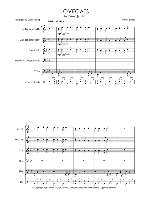 The Lovecats (Arr. Chris Knapp) - The Cure (Brass Ensemble)