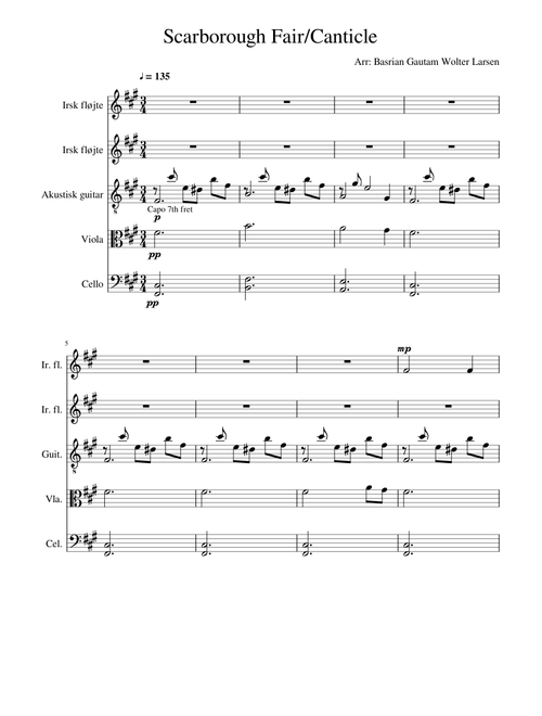 Scarborough Fair in E major 