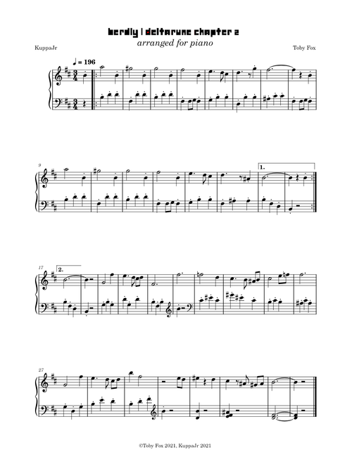 Berdly | Deltarune Chapter 2 (Piano Arrangement)