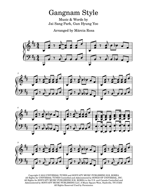 Gangnam Style (Arr. Márcia Rosa) - PSY (Piano Solo)