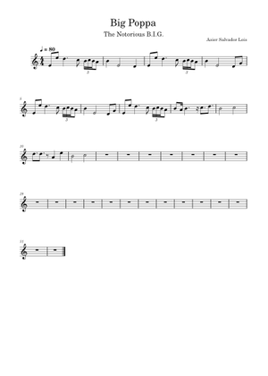 Big Poppa Sheet Music for Trombone, Tuba, Oboe, Saxophone alto & more ...