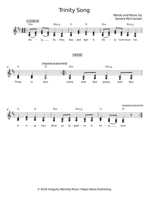 Trinity song - Sandra McCracken
