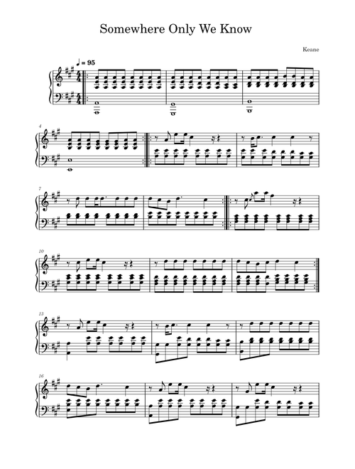 Somewhere Only We Know - Keane