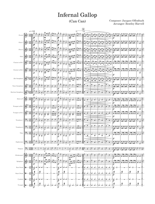 The Can Can Band Arrangement