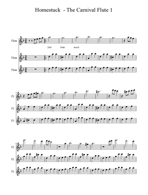 The Carnival-Homestuck Flute Trio