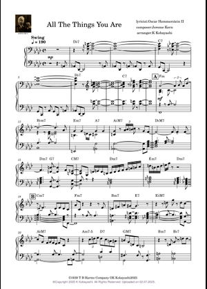 Play Official version of All the things you are Sheet Music by
