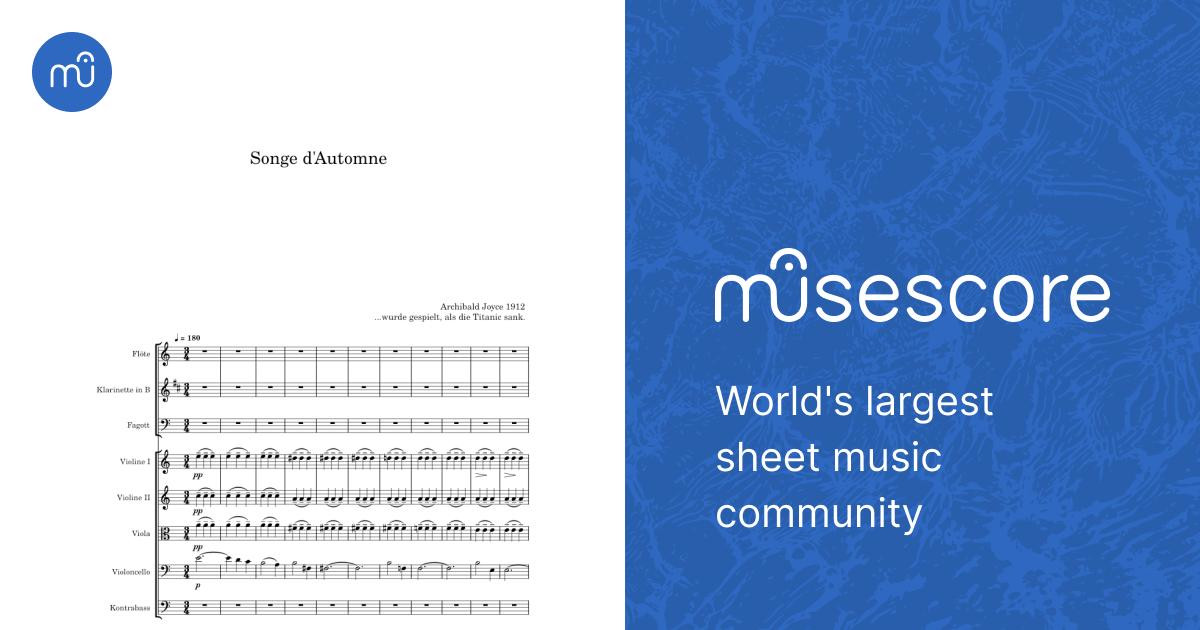 Songe d'Automne – Archibald Joyce Sheet Music for Flute