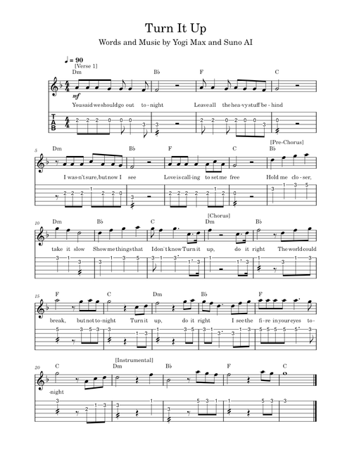 Turn It Up in F Major