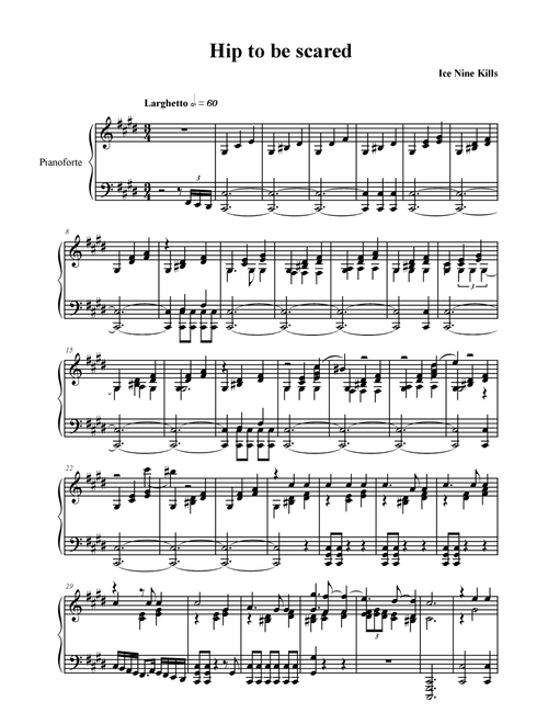 Hip To Be Scared (Arr. Alessandro Marino) - Ice Nine Kills (Piano Solo)