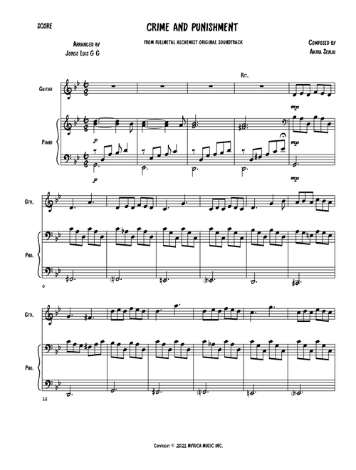 Crime And Punishment (Arr. Jorge Luis G G) - Akira Senju (Guitar and Piano)
