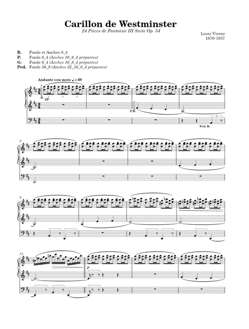 Carillon de Westminster op. 54 no.6 – Louis Vierne