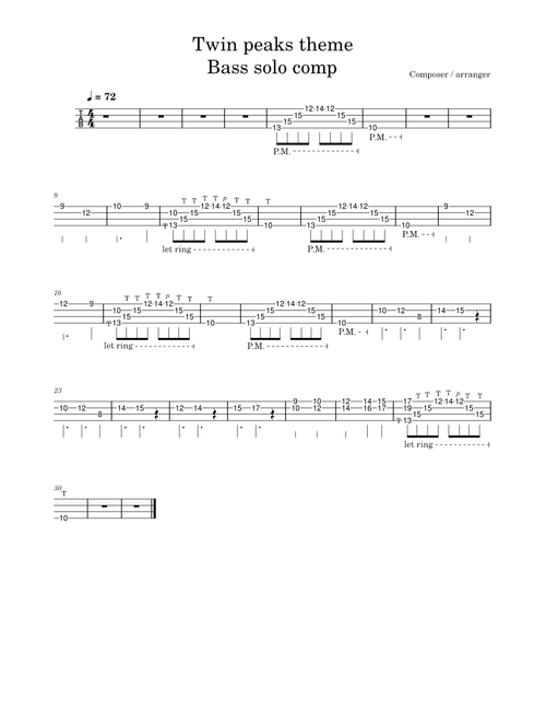 Twin peaks theme – Angelo Badalamenti