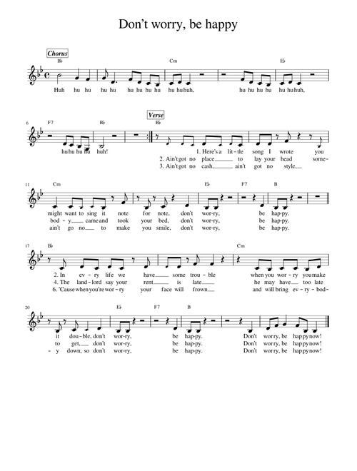 Don't Worry Be Happy - Bobby McFerrin