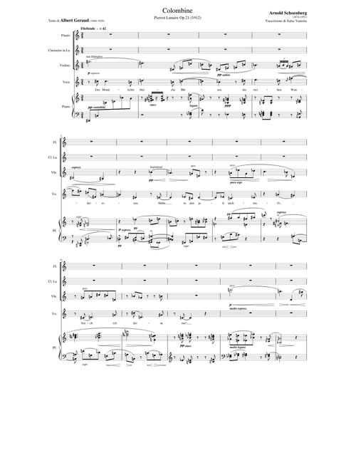 A. Schoenberg - Colombine. Pierrot Lunaire Op.21