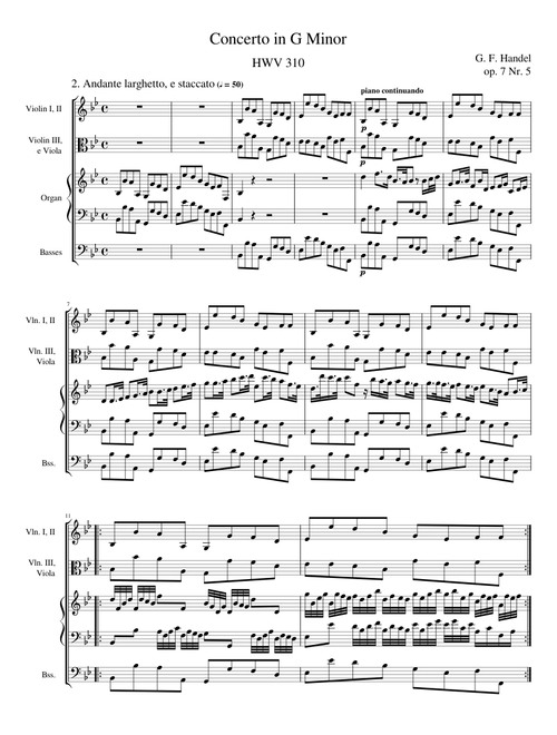 Handel - Basso Ostinato from Organ Concerto Op. 7 No. 5, HWV 310