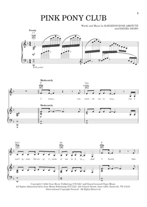 Pink Pony Club Chappell Roan Sheet Music For Soprano Alto Tenor pink-pony-club-chappell-roan-sheet-music-for-soprano-alto-tenor