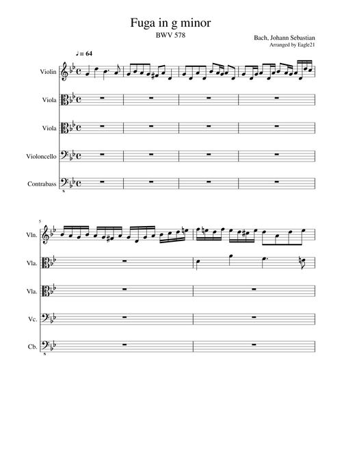 Bach - Fuga in g minor BWV 578