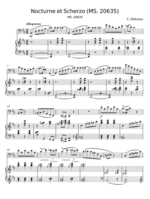 Nocturne et Scherzo - C Debussy