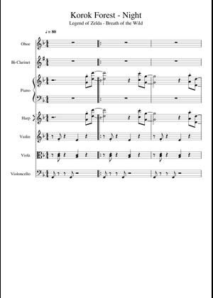 Korok Forest – Manaka Kataoka Sheet Music for Flute, Violin, Cello ...
