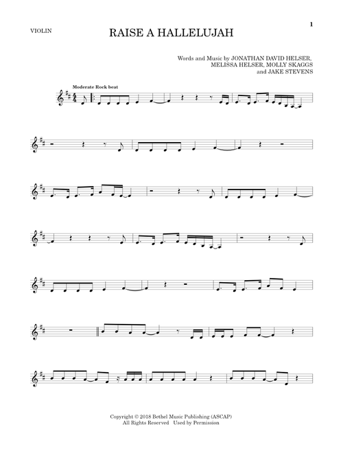 Raise A Hallelujah - Bethel Music (Violin Solo)