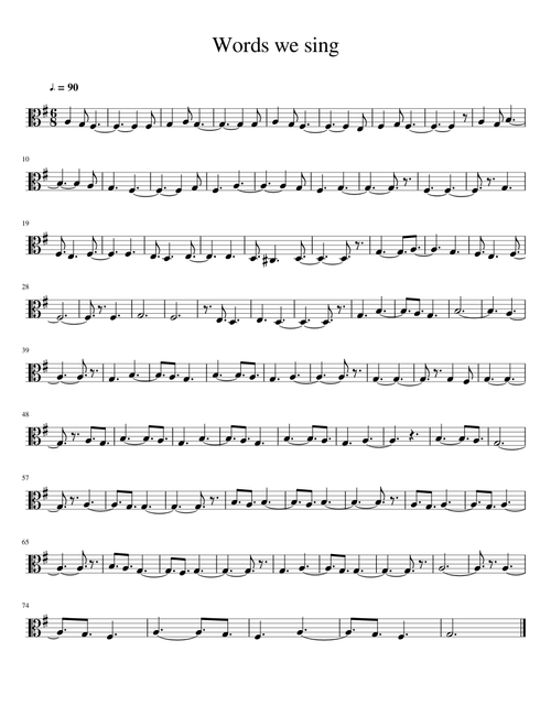 Words we sing