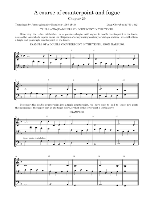 A course of counterpoint and fugue by Luigi Cherubini. Chapter 29