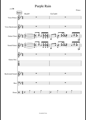 Free Purple Rain by Prince sheet music | Download PDF or print on