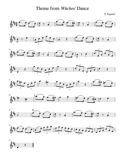 Theme from Witches' Dance
