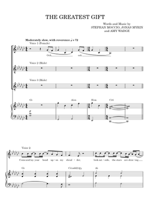 THE GREATEST GIFT - STEPHAN MOCCIO Sheet Music with Chords for