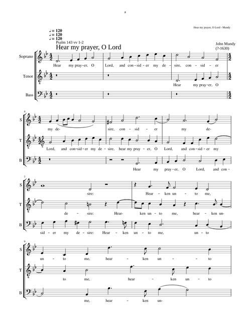 Hear my prayer, O Lord - John Mundy
