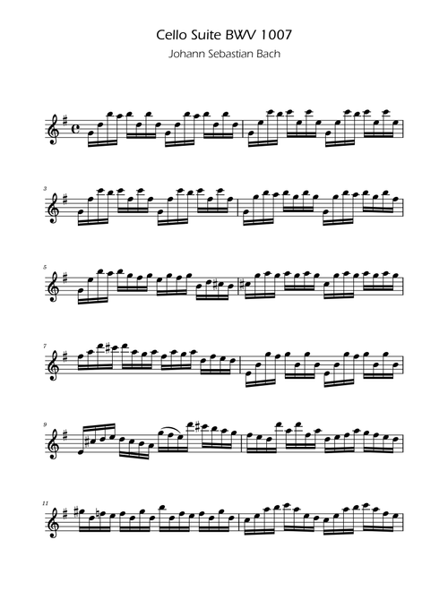 Bach Cello Suite No. 1 - Alto Sax Solo (Arr. Ygor Nunes) - Johann Sebastian Bach (Alto Sax Solo)