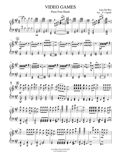 Video Games - Lana Del Rey - SOLO PIANO