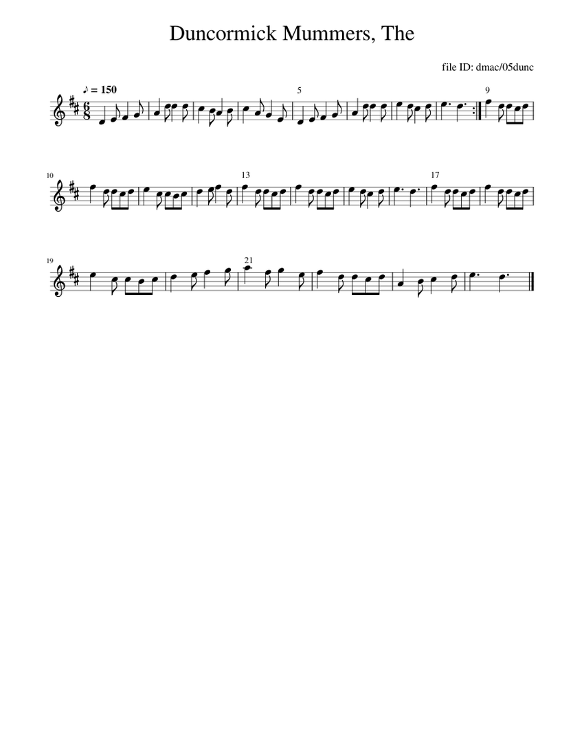 the-duncormick-mummers-sheet-music-for-piano-solo-musescore