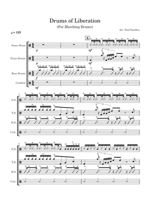 Liberating String Drums of Liberation – Kohei Tanaka Sheet Music for Drum group, Strings ...