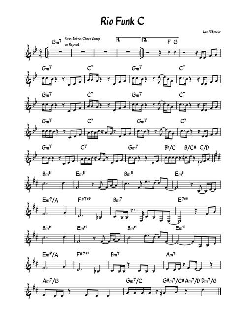 Rio funk – Lee Ritenour Rio Funk C