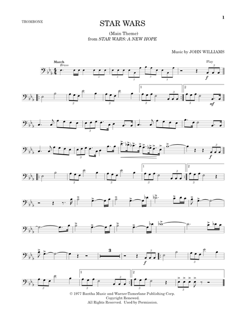 Star Wars (Main Theme) - John Williams (Trombone Solo)