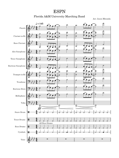 ESPN Theme (FAMU) – HBCU ARRANGMENTS WITH VOCALS