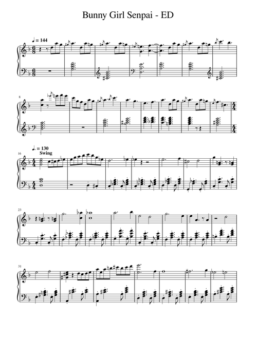 BunnyGirl Senpai (Fukashigi no Carte) Fonzi M arrangement