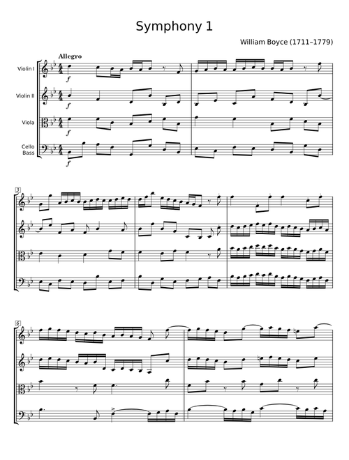 Symphony No.1 in B-flat major - William Boyce