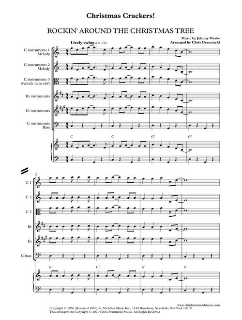 Rockin' Around The Christmas Tree (Arr. Chris Brammeld) - Toby Keith (Large Ensemble)