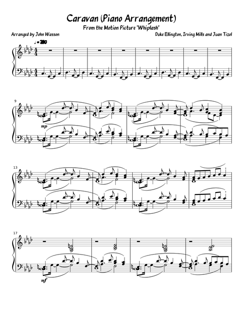 Caravan Piano Arrangement