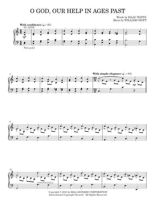 O God, Our Help In Ages Past - Isaac Watts (Piano Solo)