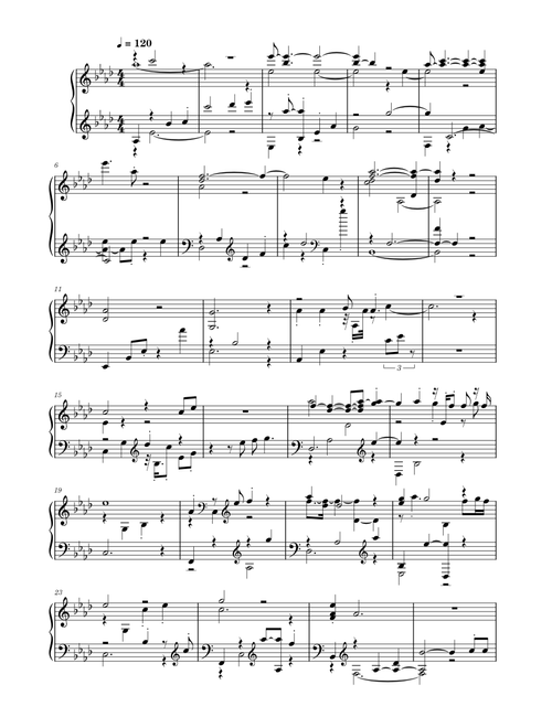 君に贈る歌 Song For You Che'Nelle  Piano solo by Linhxiuk8