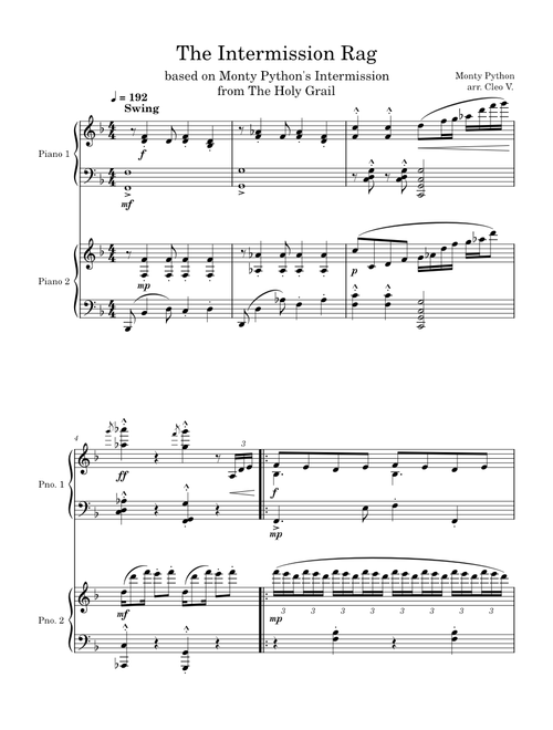 Intermission – Monty Python Intermission Rag