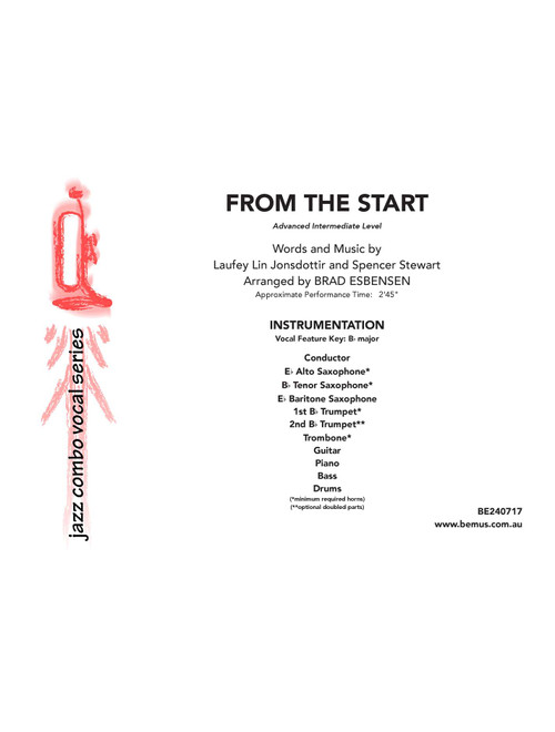 From The Start (Arr. Brad Esbensen) - Laufey (Jazz Combo)