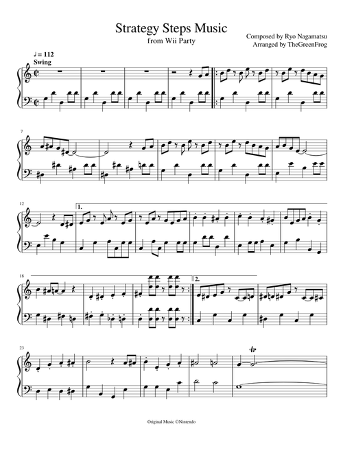 Strategy Steps Arrangement for Piano (from Wii Party)