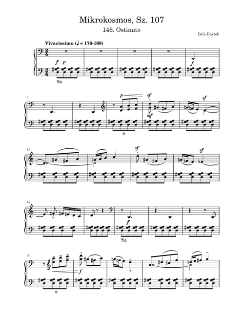 Mikrokosmos, Sz.107 – Béla Bartók (146. Ostinato)