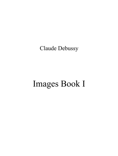 Images Book I (Arr. Patrizia Luraschi) - Claude Debussy (Piano Solo)